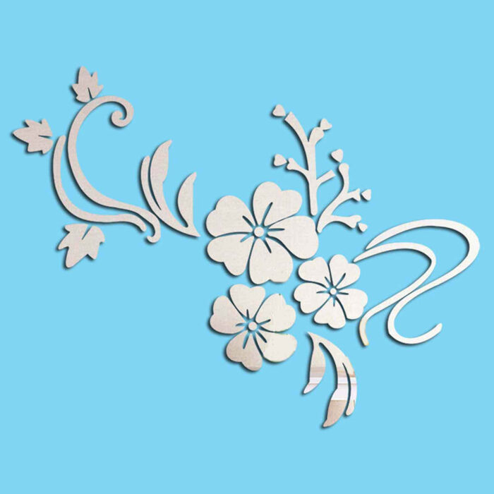 TureClos Wall Sticker 3D Flower Acrylic Mirror Decal Bath Home Decor - Image 4