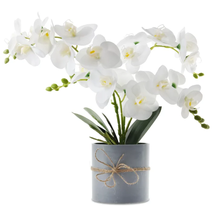 LONGRV Artificial Fake Plants Orchid Potted - Image 5
