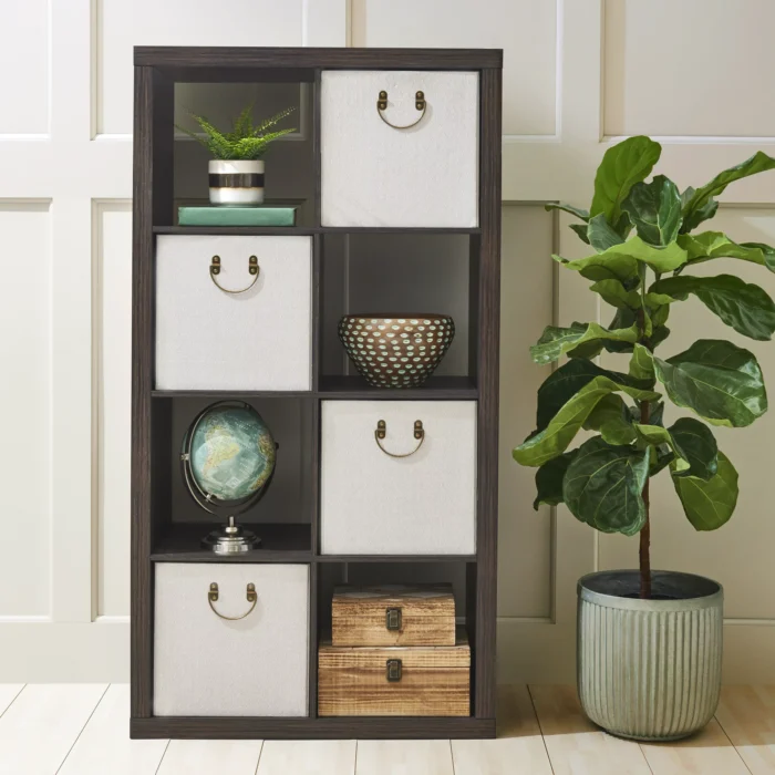 Better Homes & Gardens 8-Cube Storage Organizer, Tobacco Oak - Image 3