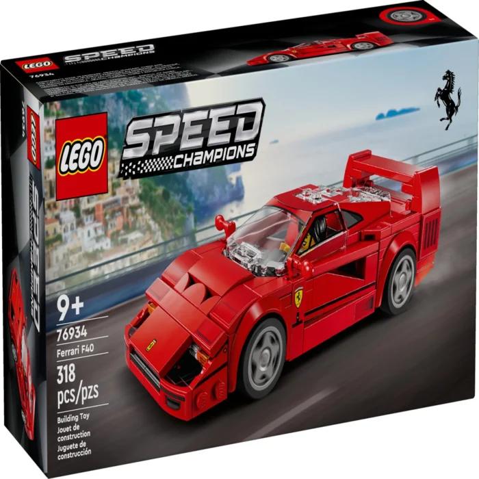 LEGO Speed Champions Ferrari F40 Supercar, Toy Car Model Building Set, Ferrari Gift Idea, 76934 - Image 2