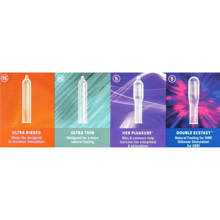 Trojan Lubricated Latex Variety Condom Pack 40 Count - Image 3
