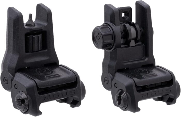 Magpul MBUS 3 Front & Rear Sight Set Fits Picatinny Rail, Black, MAG1166-MAG1167