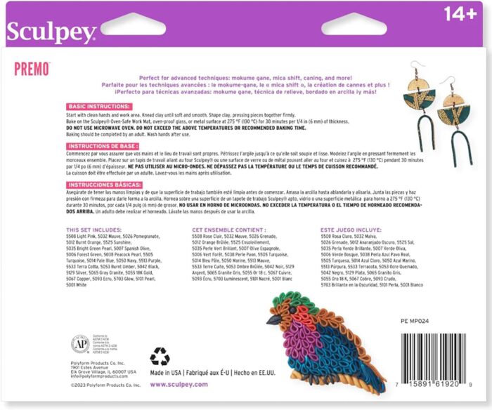 Sculpey Premo 24 Color sampler of Polymer Oven-Bake Clay, Non Toxic 1.5 lbs. - Image 2