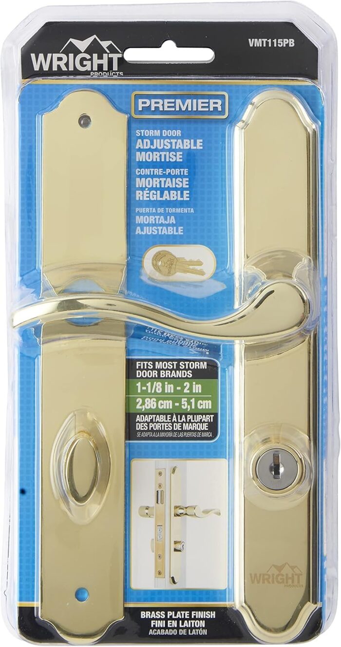 erenade Mortise Keyed Lever Mount Latch with Deadbolt for Screen and Storm Doors - Image 3