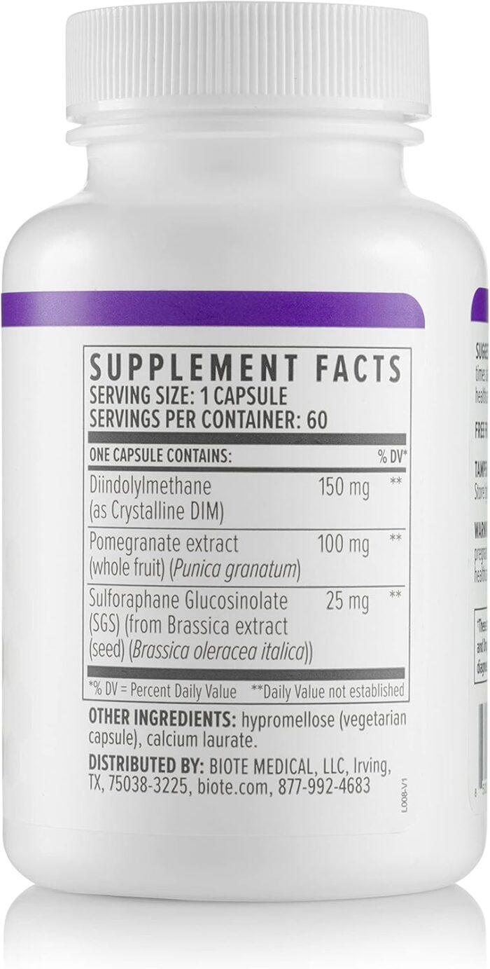 bioTE Nutraceuticals - DIM SGS + - Hormone + Detox (60 Capsules) - Image 2