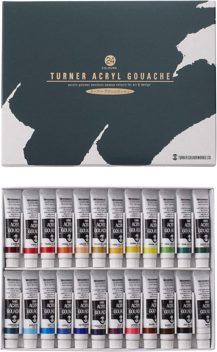 Turner acrylic gouache 24 colors set school (japan import) by Turner color