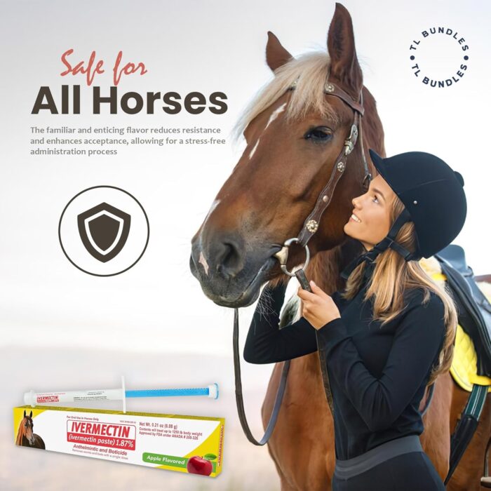 Ivermectin Paste - Horse Wormer 6.08 Grams (3-Pack) + TL Bundles Sticker Included - Image 2