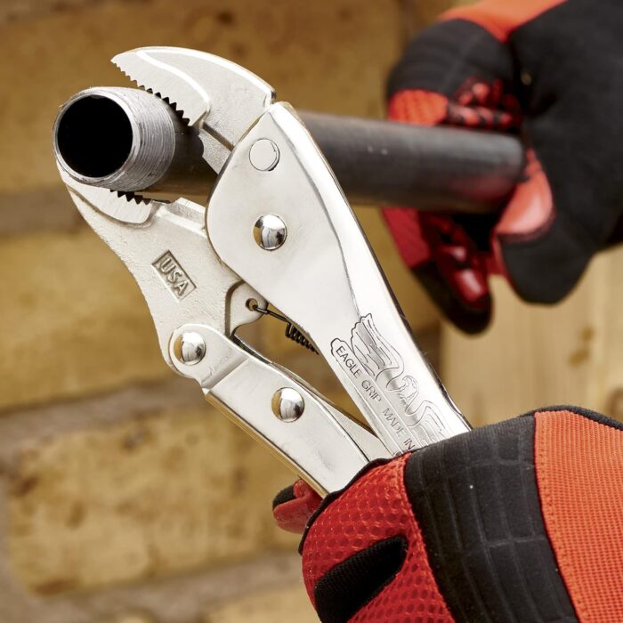 Malco Eagle Grip LP10WC 10 in. Curved Jaw Locking Pliers with Wire Cutter - Image 2