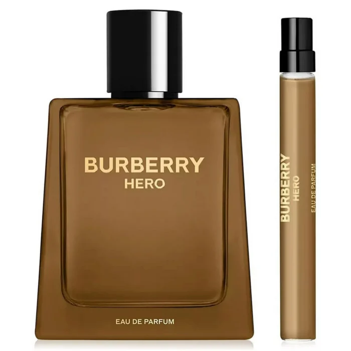 Burberry Hero by Burberry for Men 2 Piece Set: 3.3 oz Eau de Parfum Spray + 0.33 oz Eau de Parfum Spray - Image 2