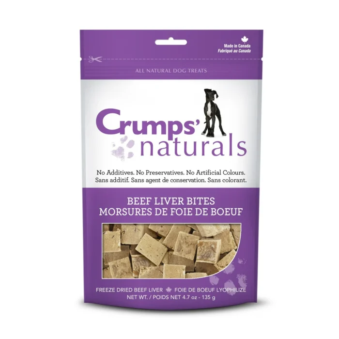 Crumps' Naturals Liver Bites Beef Freeze Dried Dog Treats, 4.7 Oz