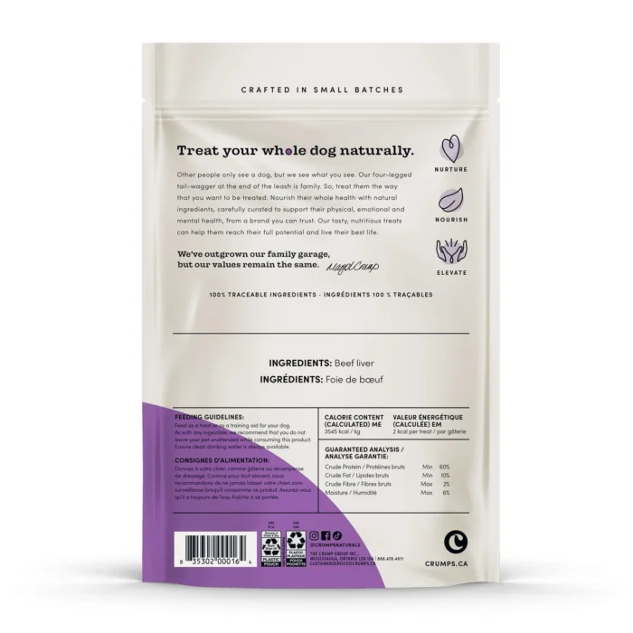 Crumps' Naturals Liver Bites Beef Freeze Dried Dog Treats, 4.7 Oz - Image 2
