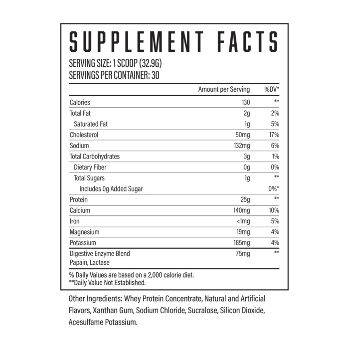 Huge Supplements, Whey Protein Concentrate Powder, 25g Protein Per Serving, 5g BCAA's, Improved Mixability (30 Servings) - Image 2